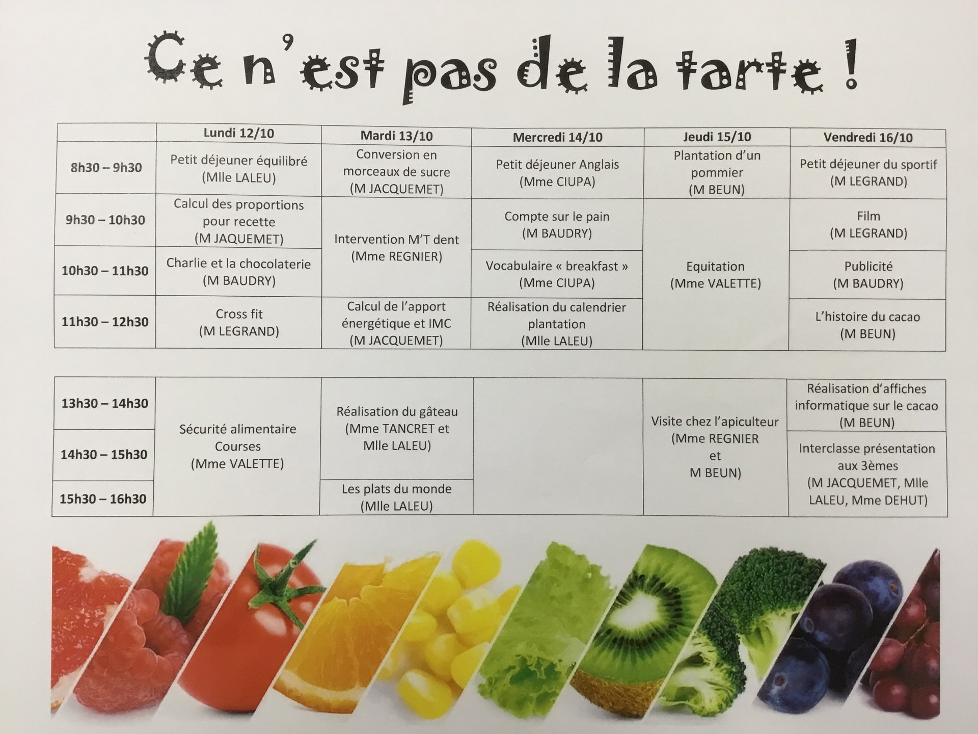 Semaine de l'alimentation